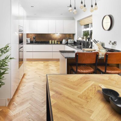 Engineered Oak Herringbone wood Flooring 4 x 90 x 400mm from Original Oak Flooring at Solstice Park Wiltshire - Nationwide Delivery - V4ZB109_Brushed & Matt Oak